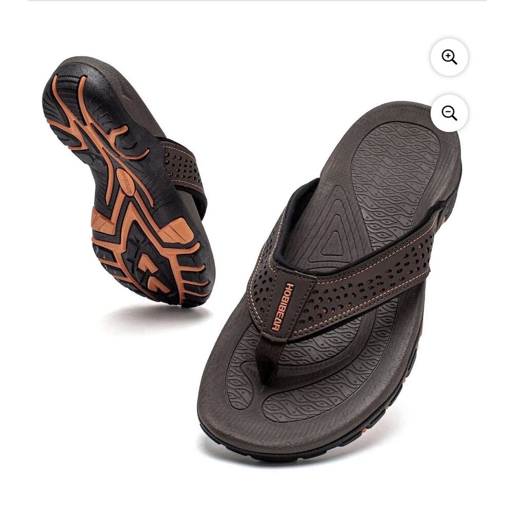 HOBIBEAR Mens Flip Flop Thong Sandals Indoor and Outdoor Size 8.5 - 9. New